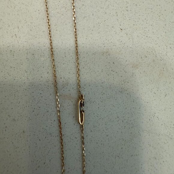 Gorjana 14k Gold Alphabet Necklace Letter G - Picture 2 of 6